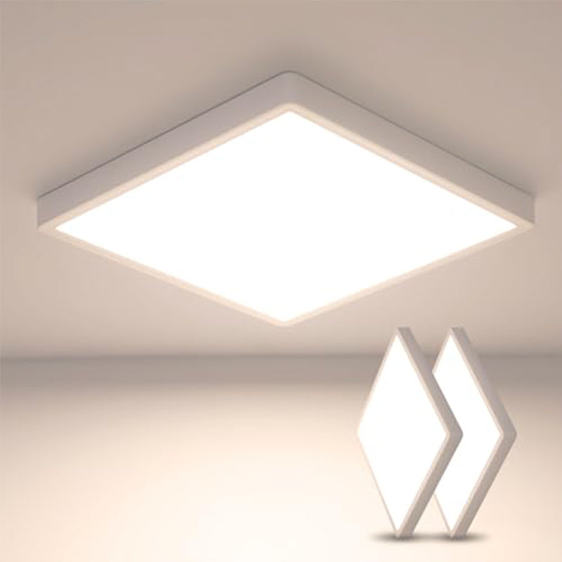 2 stuks ultradunne LED-plafondlamp - vierkant 30 cm, wit, 36 W, neutraal licht 5000 K - voor woonkamer slaapkamer