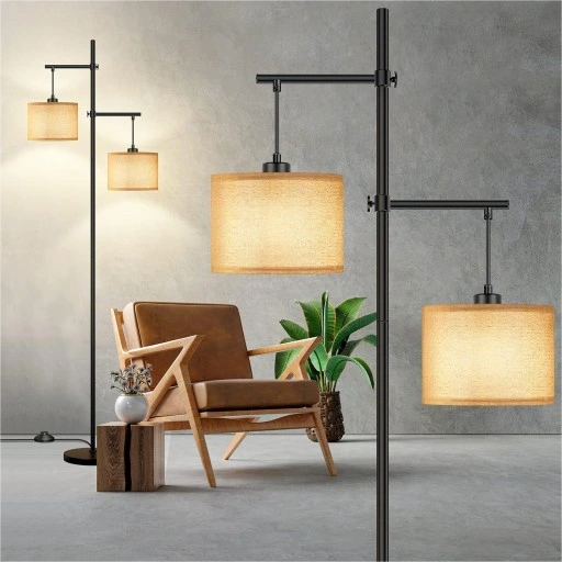 Bodenständer Wohnzimmerlampe schwarz E27 170cm