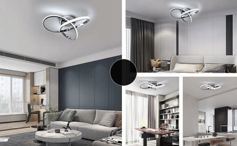 Luz de techo LED, plateada, luz blanca fría 38W 6500K, aluminio 40*12cm, para pasillo de sala de estar