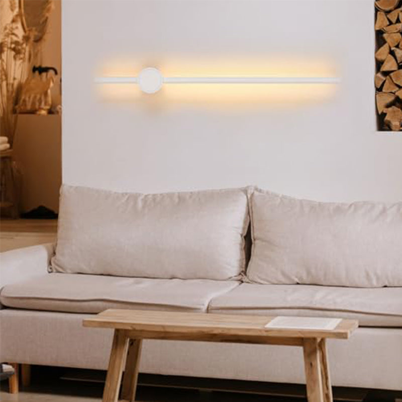 Stabförmige LED-Wandleuchte aus Aluminium, Weiß, 60 cm, Warmweiß, 12 W, für Wohnzimmer