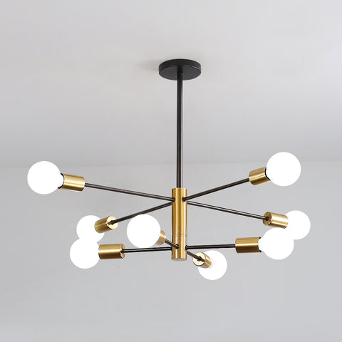 Suspension Vintage, Lustre industriel rétro noirs E27, Plafonnier à angle réglable à 180 °