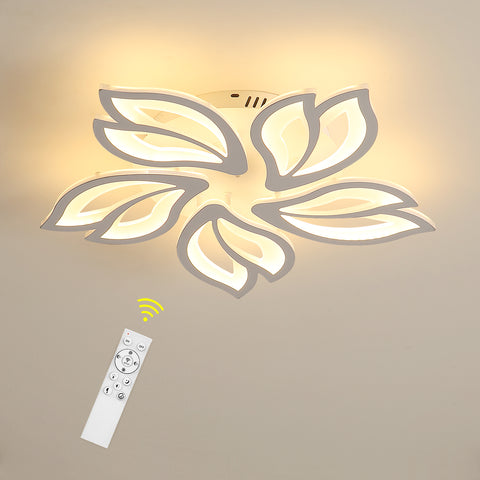 Plafonnier LED Dimmable, Creative Fleur de Forme Lampe de Plafond Moderne Lustres LED