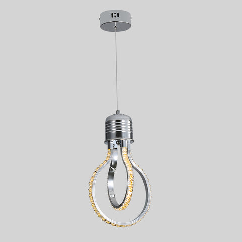 Lámpara de araña moderna, lámpara de techo de cristal LED 21 W 3000 K, lámpara colgante de aluminio para dormitorio, cocina, comedor, bar, pasillo, sala de exposiciones, altura ajustable