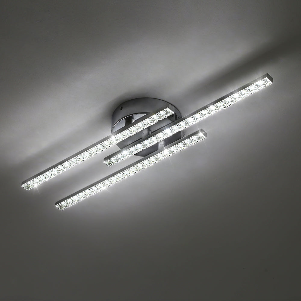 Lámpara de techo LED moderna, lámpara de techo LED de montaje empotrado con 3 luces, lámpara de techo moderna para dormitorio, sala de estar, comedor, cocina