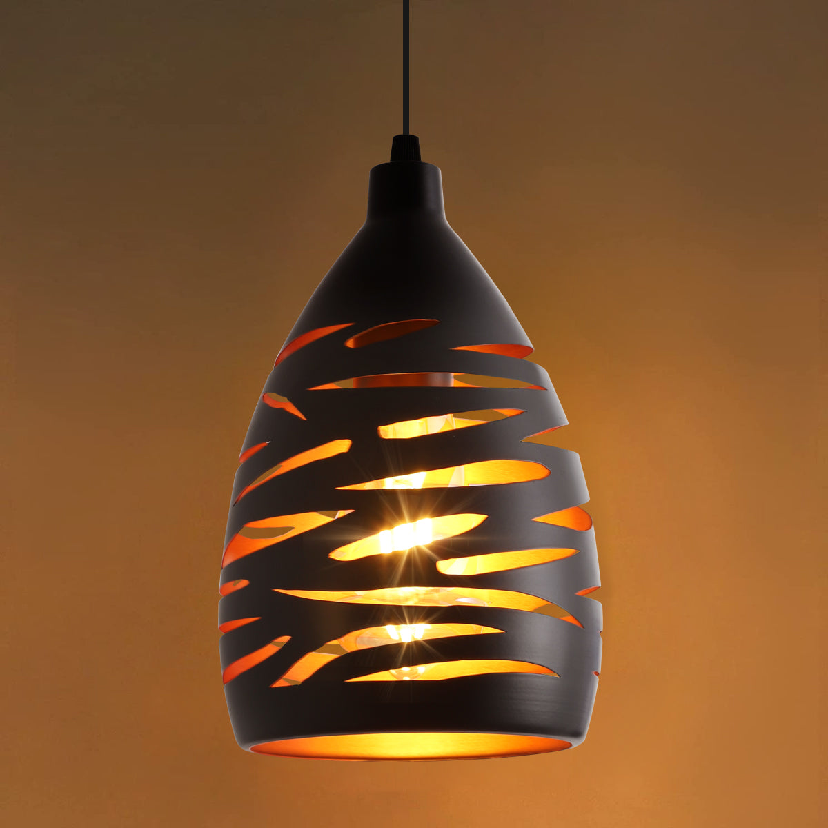 Moderne LED-Pendelleuchte, industrieller hohl geschnitzter Kronleuchter, Metallkäfig-Deckenleuchte, schwarze Schirm-Pendelleuchte, E27-Lampe für Wohnzimmer, Küche, Flur, Restaurant, Loft, Café, Bar