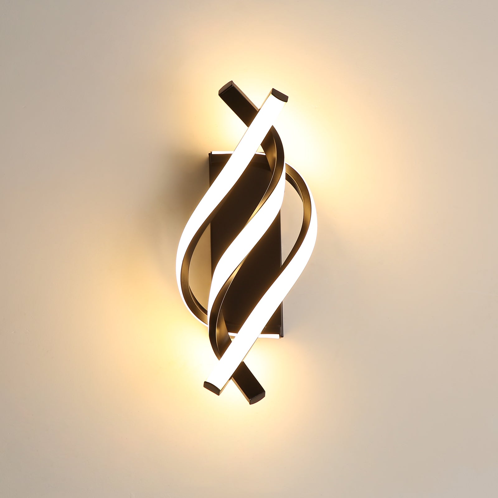 Applique Murale Interieur, Lampe LED Murale Moderne 22W Design incurvée IP20