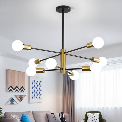 Suspension Vintage, Lustre industriel rétro noirs E27, Plafonnier à angle réglable à 180 °