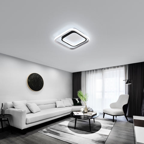 LED-Deckenleuchte, moderne Deckenleuchte 30 W, 3300 lm, 6000 K Deckenleuchte aus Acryl und Metall, für Wohnzimmer, Schlafzimmer, Esszimmer