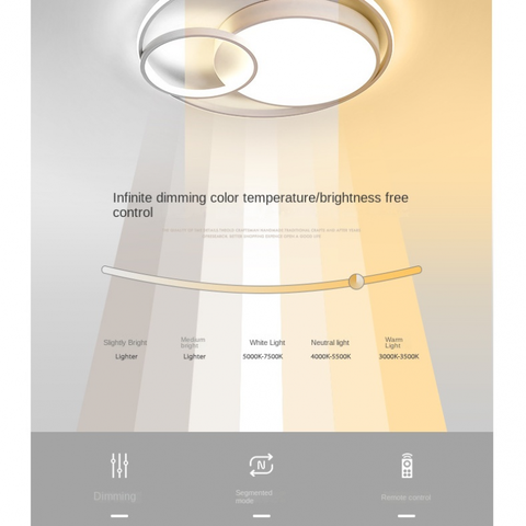 Lámpara de techo LED, 50W 5600lm Lámpara de techo, Lámpara de techo LED moderna para dormitorio, sala de estar, pasillo, oficina, baño, cocina, regulable 3000K-6500K