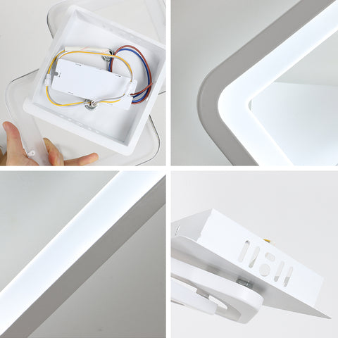Aplique de pared interior Lámpara de pared LED de 21w, forma convertible, para escaleras interiores Sala de estar Dormitorio Regulable 3000K/4000K/6500K