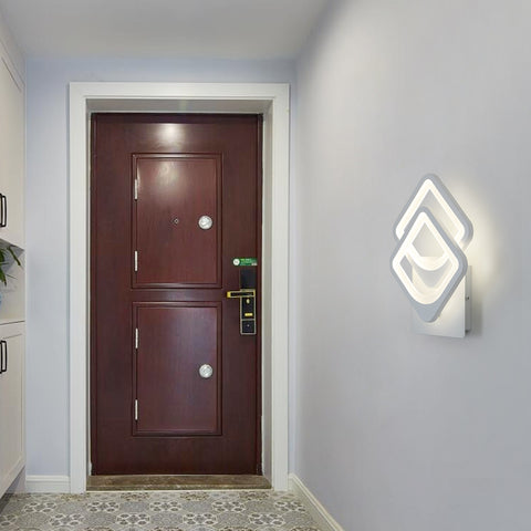 Aplique de pared interior Lámpara de pared LED de 21w, forma convertible, para escaleras interiores Sala de estar Dormitorio Regulable 3000K/4000K/6500K