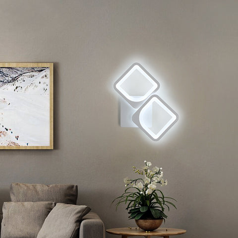 Aplique de pared interior Lámpara de pared LED de 21w, forma convertible, para escaleras interiores Sala de estar Dormitorio Regulable 3000K/4000K/6500K