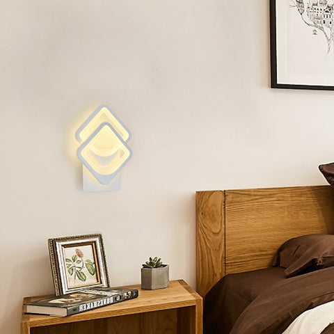 Aplique de pared interior Lámpara de pared LED de 21w, forma convertible, para escaleras interiores Sala de estar Dormitorio Regulable 3000K/4000K/6500K