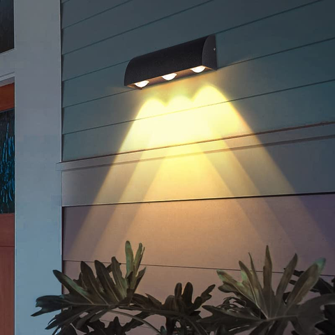 buitenwandlamp LED-wandlamp warm wit 3000K waterdicht IP65 voor entree gang binnenplaats tuin terras balkon garage zwart