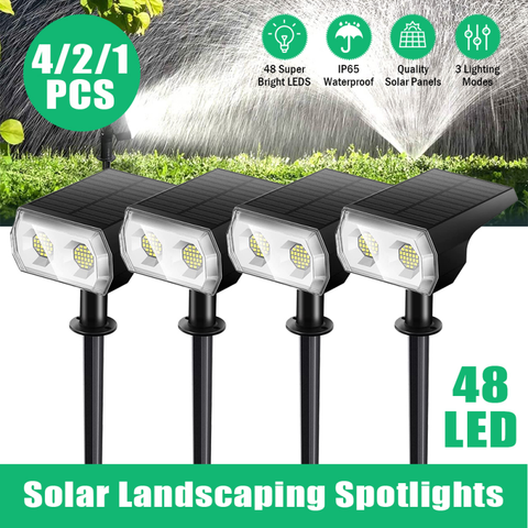 Spot Solaire Exterieur, Lampe Solaire Exterieur, IP65 Projecteur Solaire Exterieur