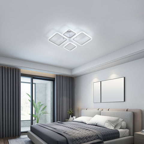 Plafonnier LED,Lampe de Plafond Acrylique 48W,Lustre de Plafond Carré Moderne