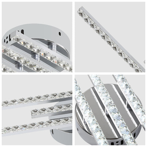 Lámpara de techo LED moderna, lámpara de techo LED de montaje empotrado con 3 luces, lámpara de techo moderna para dormitorio, sala de estar, comedor, cocina