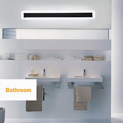 LED Wandleuchten, 22W 6000K Moderne Wandleuchte Lampe, 60CM Aluminium Schwarz LED Lampe, Dekorative Wandleuchte für Schlafzimmer Wohnzimmer (Kaltweißes Licht)