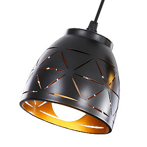 3 Lámparas Colgantes Retro, Lámpara De Araña Tallada Hueca Industrial, Lámpara De Techo De Metal Vintage E27, Iluminación para Sala De Estar Cocina Pasillo Restaurante Loft Café Bar