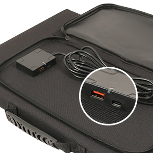 Przenośny, składany zestaw paneli słonecznych monokrystalicznych o mocy 100 W z 3 portami USB do użytku na zewnątrz