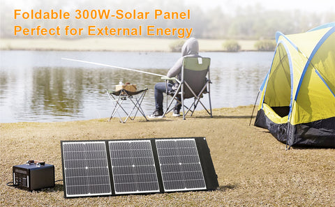 Panel solar MonocBN plegable y eficiente de 75W, bolsa plegable de viaje con cargador para exteriores con 3 paneles solares DC/USB/TYPE-C