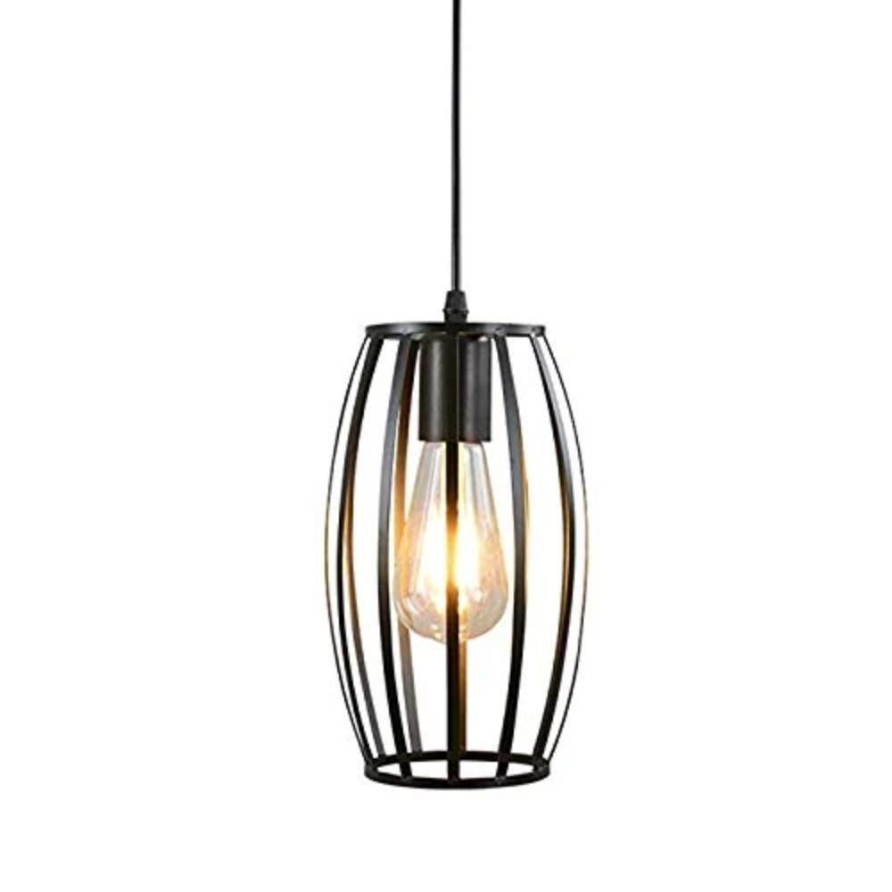 Lampe suspendue industrielle à cage en fer E27 Base d'ampoule