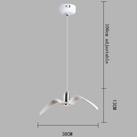 Araña, Lámpara colgante 3000K luz cálida diseño de gaviota araña decorativa simple moderna Tipo A Diámetro 38cm