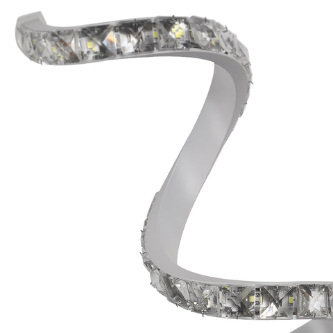 Lámpara de pared de cristal, lámpara de pared interior LED de 18 W, decoración de lámpara de pared de cristal nórdico para dormitorio, mesita de noche, blanco frío