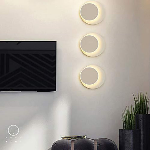 Kinkiety LED, 360 stopni obrotowy kinkiet, lampki nocne, kinkiet Creative Eclipse 2 w 1 do schodów w korytarzu