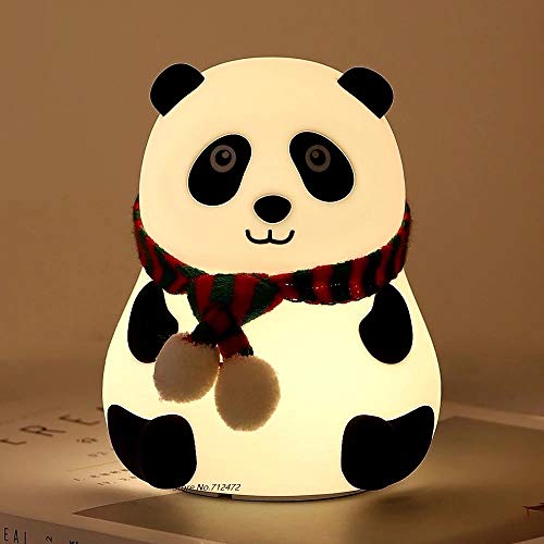 Schattig Panda-nachtlampje voor kinderen, Kawaii kinderkamer siliconen nachtlampje, 7 kleur veranderende lamp voor slaapkamer, esthetisch kamerdecor, verjaardagscadeaus