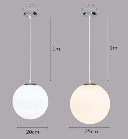 Lámpara de bola de cristal, lámpara colgante, lámpara interior simple para dormitorio, sala de estar, pasillo, restaurante, cafetería, 1 pieza