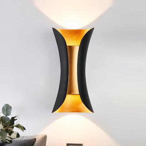 Applique Murale LED 10W Moderne Lampe murale Extérieure Blanc Chaud 3000K
