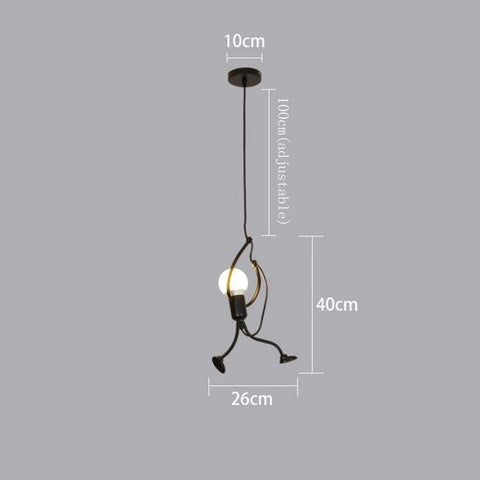 Lámparas de araña para habitación infantil, modernas lámparas colgantes de hierro para decoración del hogar, salón, dormitorio, restaurante, E27 [Clase de eficiencia energética A+] Nero - 3 Pezzo