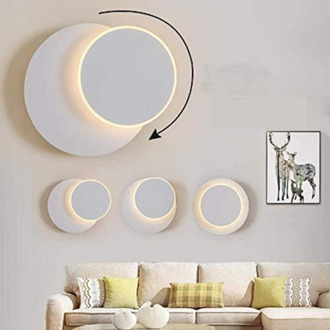 Kinkiety LED, 360 stopni obrotowy kinkiet, lampki nocne, kinkiet Creative Eclipse 2 w 1 do schodów w korytarzu