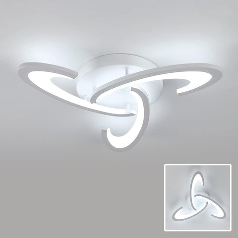 Lámpara de Techo LED, 36W 3240lm Lámpara de Techo, Lámpara de Techo con Diseño de Trébol para Dormitorio, Sala de Estar, Comedor, Acrílico Blanco, Luz Blanca Fría 6500K
