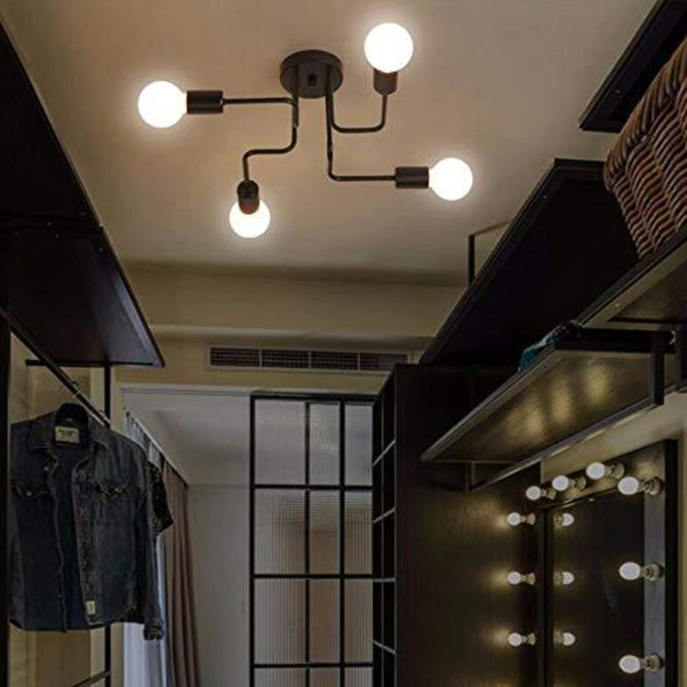 Moderne Plafonnier Lustres Luminaire Industriel en Metal