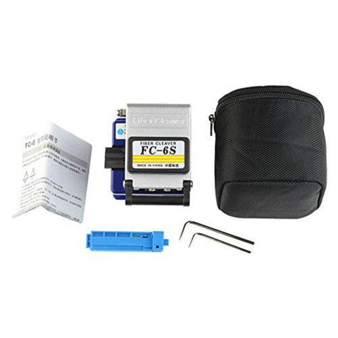 Kit de fibra óptica FTTH con cuchilla FC-6S, medidor de potencia óptica y pelacables con localizador visual de fallas de 5 km