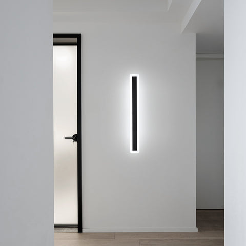 LED Wandleuchten, 22W 6000K Moderne Wandleuchte Lampe, 60CM Aluminium Schwarz LED Lampe, Dekorative Wandleuchte für Schlafzimmer Wohnzimmer (Kaltweißes Licht)