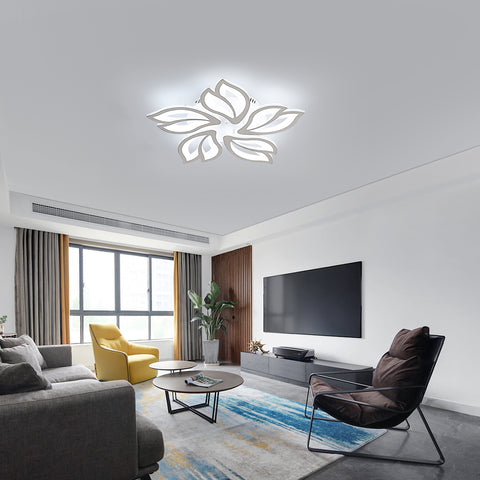Plafonnier LED Dimmable, Creative Fleur de Forme Lampe de Plafond Moderne Lustres LED