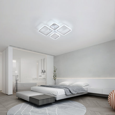 Plafonnier LED,Lampe de Plafond Acrylique 48W,Lustre de Plafond Carré Moderne
