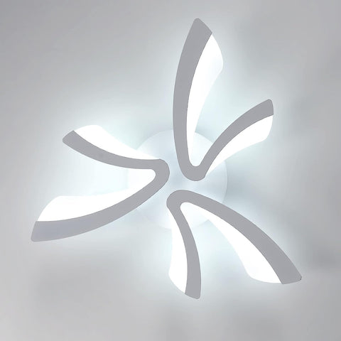 Lámpara de techo LED moderna, 36 W, 4000 lm, diseño creativo en V, lámpara de techo de acrílico blanco para dormitorio, sala de estar, restaurante, cocina, 6500 K, blanco frío