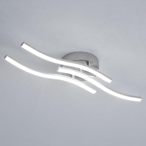 Lampa sufitowa LED, lampa wisząca w kształcie fali, zintegrowane diody LED 18W 1600 lumenów, nowoczesny żyrandol do salonu lub kuchni, 220V IP20 zimne białe światło 6500K