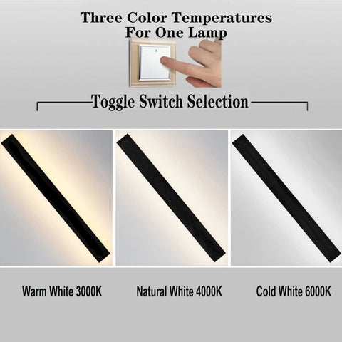 LED-buitenwandlamp, waterdichte minimalistische zwarte wandlamp, 3000K warm licht, 12W, IP65-bescherming, acryl- en ijzermateriaal, voor binnen- en buitenverlichting