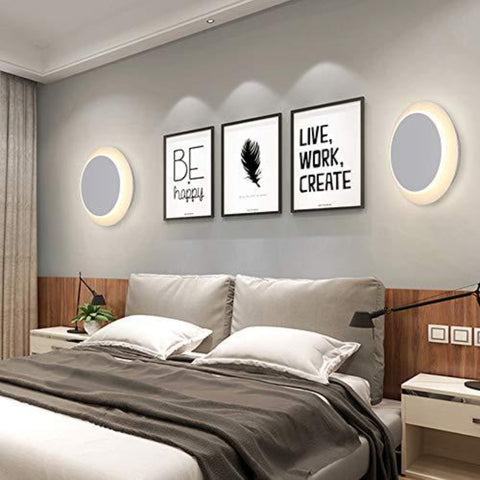 Kinkiety LED, 360 stopni obrotowy kinkiet, lampki nocne, kinkiet Creative Eclipse 2 w 1 do schodów w korytarzu