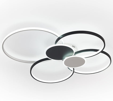 Lámpara de techo con anillos circulares de luz de techo Led regulable moderna 3000K-6000K para sala de estar dormitorio comedor Oficina