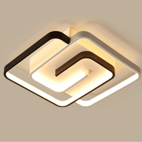 Dimmbare LED-Deckenleuchte mit Fernbedienung, moderne dimmbare Deckenleuchte 3000 K-6000 K für Wohnzimmer, Schlafzimmer, Esszimmer, Büro, 42 W, quadratisch