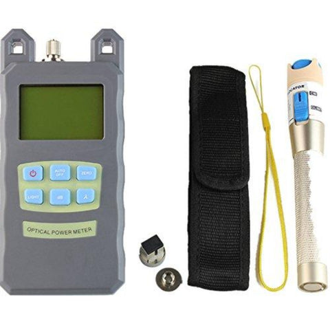 Kit de fibra óptica FTTH con cuchilla FC-6S, medidor de potencia óptica y pelacables con localizador visual de fallas de 5 km