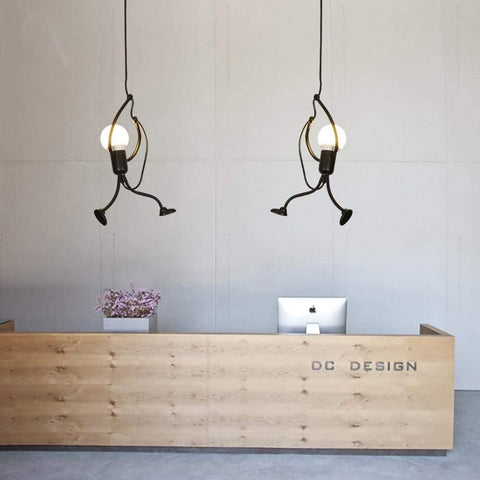 Lámparas de araña para habitación infantil, modernas lámparas colgantes de hierro para decoración del hogar, salón, dormitorio, restaurante, E27 [Clase de eficiencia energética A+] Nero - 3 Pezzo