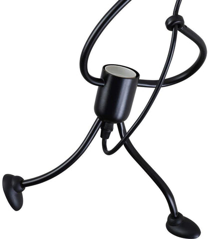 Lámparas de araña para habitación infantil, modernas lámparas colgantes de hierro para decoración del hogar, salón, dormitorio, restaurante, E27 [Clase de eficiencia energética A+] Nero - 3 Pezzo