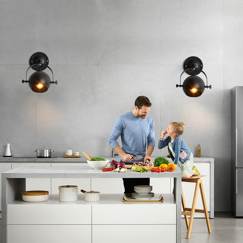Industrielle Innenwandleuchte, Retro-Wandleuchte, verstellbare Wandleuchte, E27-Eisenwandleuchten für Schlafzimmer, Wohnzimmer, Badezimmer, Korridor, Loft, Café